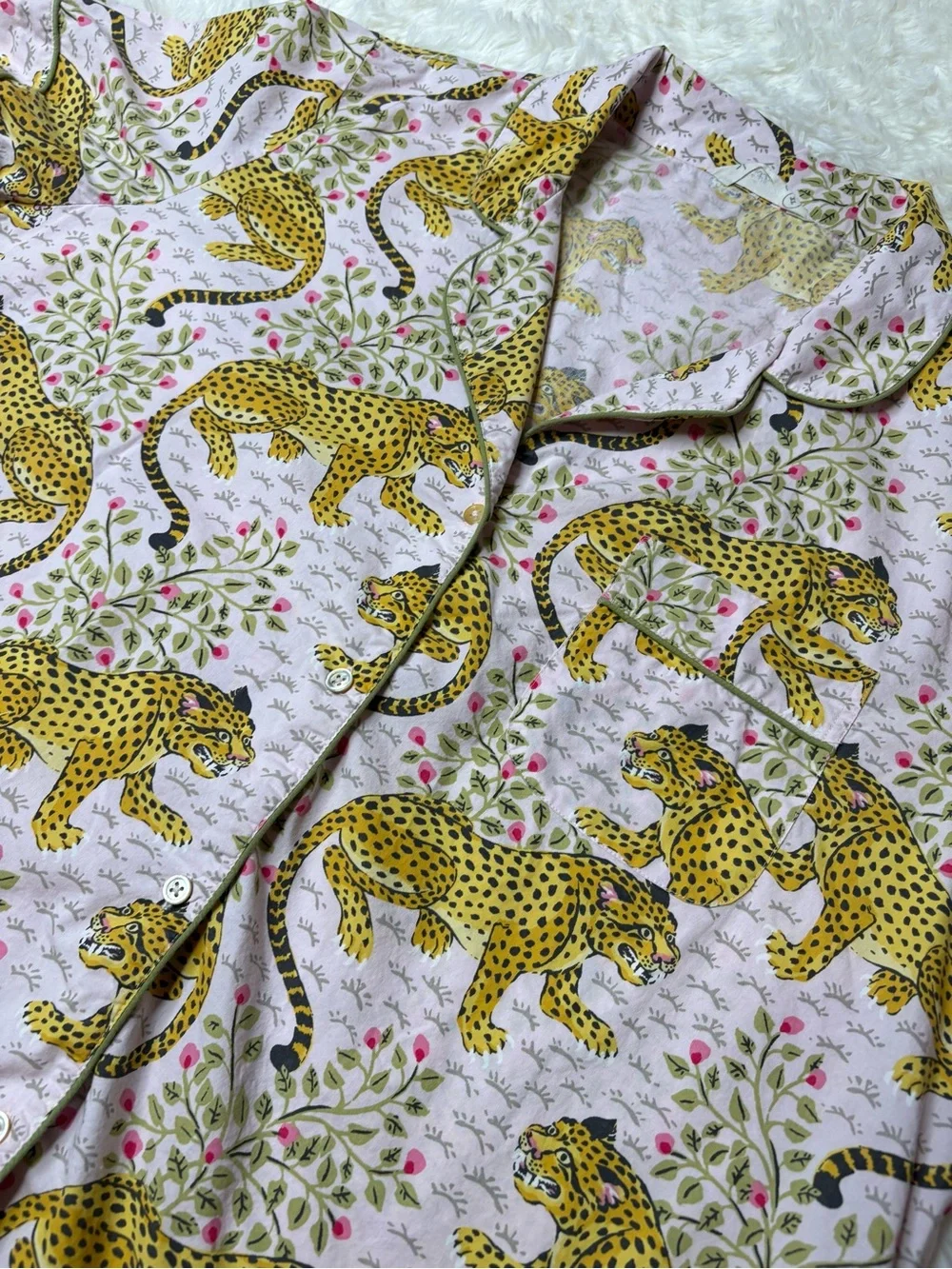 Printfresh Bagheera Leopard -Short PJ Set - Blush color, size XL